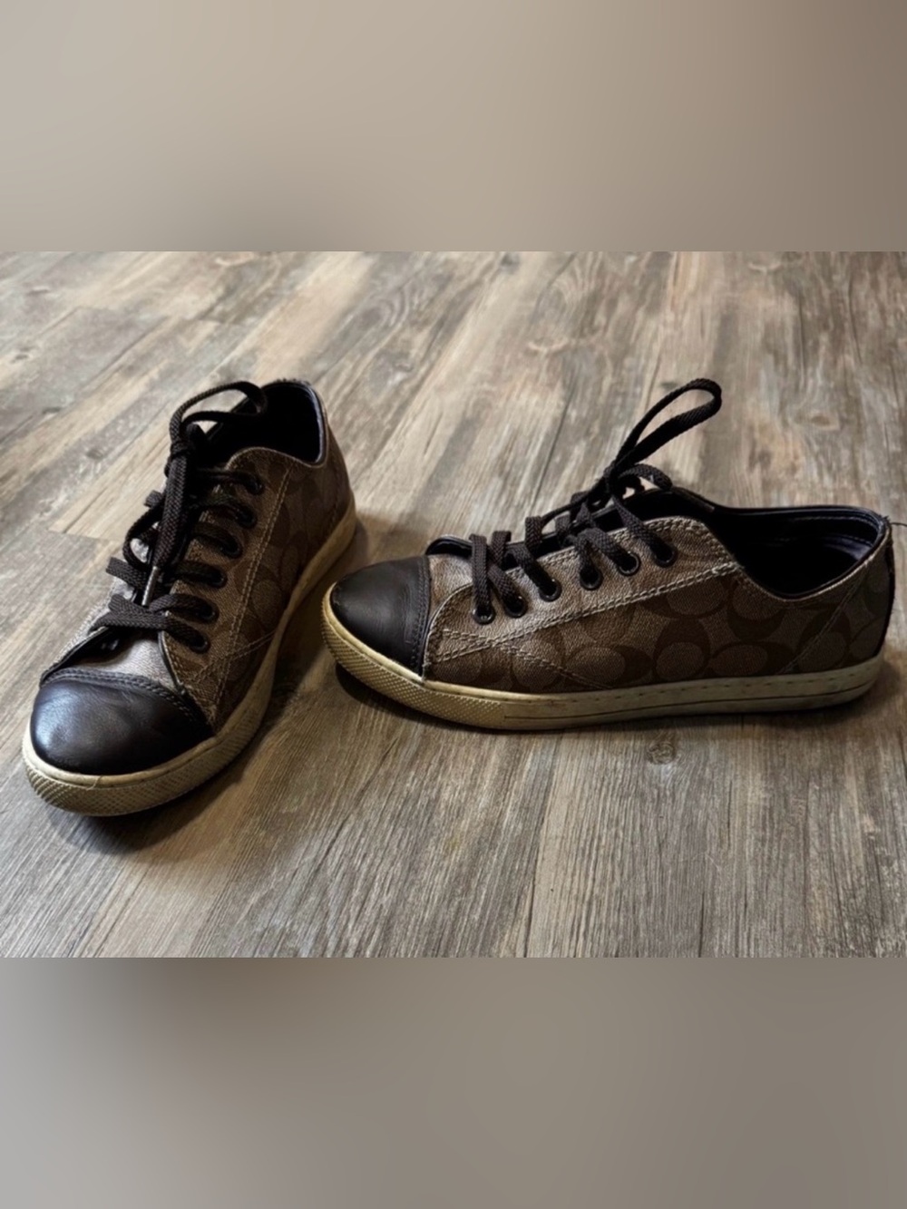 Coach Parkway Signature Monogram Low-Top Sneakers Size 7.5